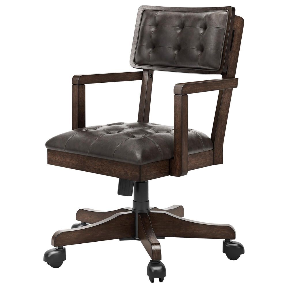Ashley Breckington Desk Chair in Dark Brown, , large