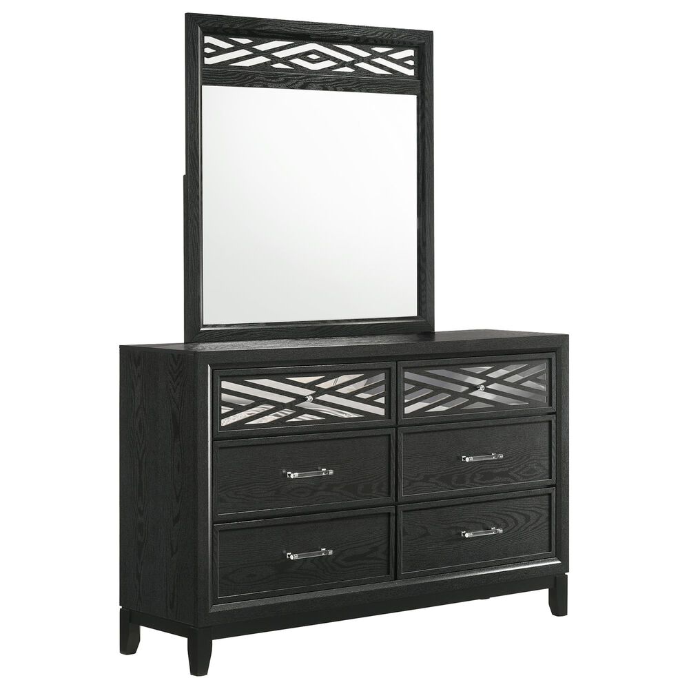 New Heritage Design Obsidian 4-Piece King Bedroom Set in Black, , large
