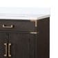 Lexora Home Laurel 80" Double Bathroom Vanity in Brown Oak with White Quartz Top and Rectangular Sinks, , large