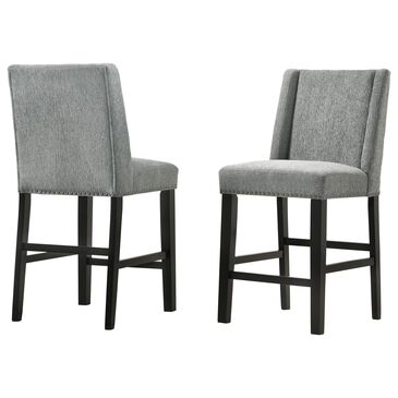 Carolina Chair and Table Laurant 24" Counter Stool in Charcoal  (Set of 2), , large