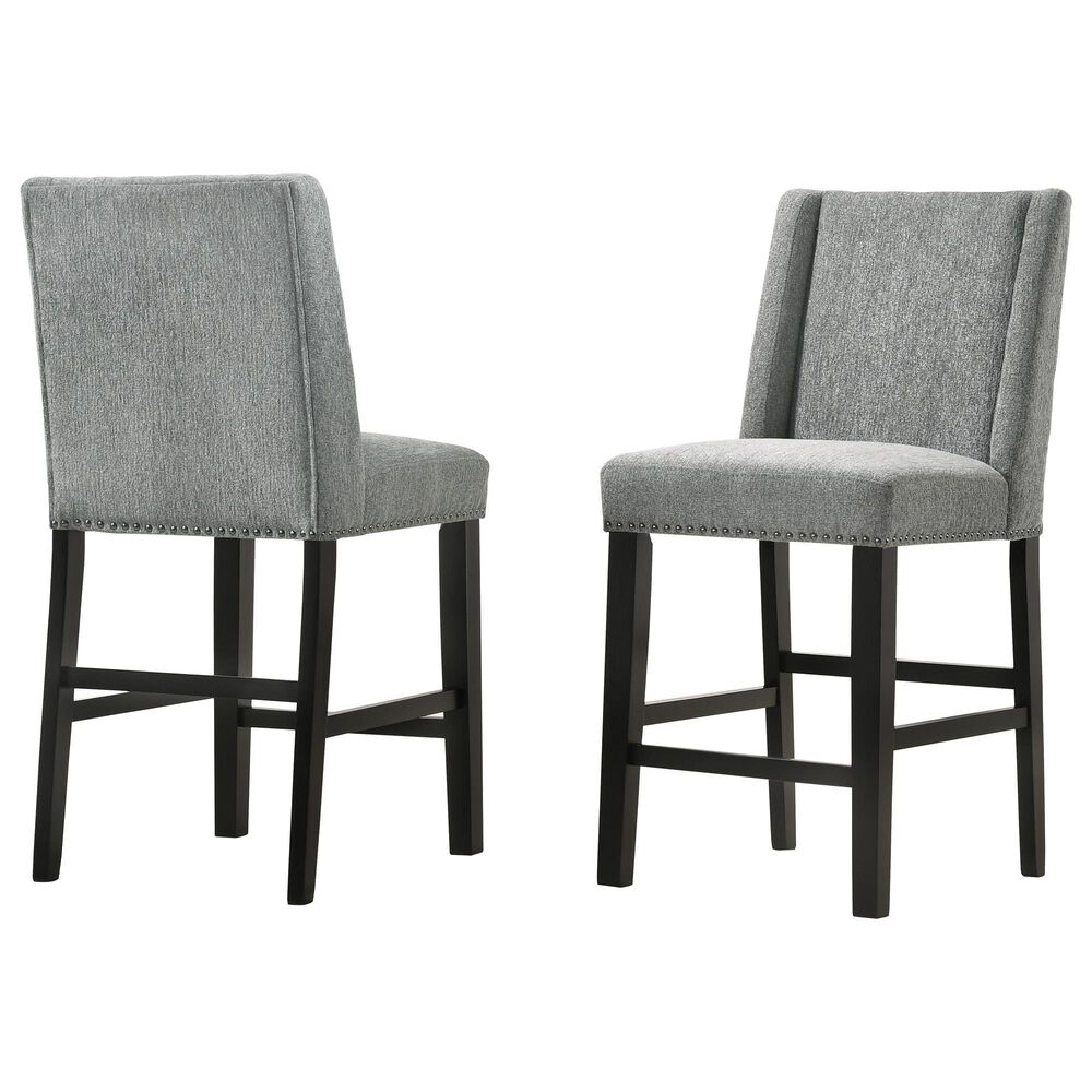 Carolina Chair and Table Laurant 24" Counter Stool in Charcoal (Set of 2), , large