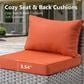 HOMLUX 6-Piece Outdoor Wicker Sectional Patio Furniture Set in Orange Red, , large