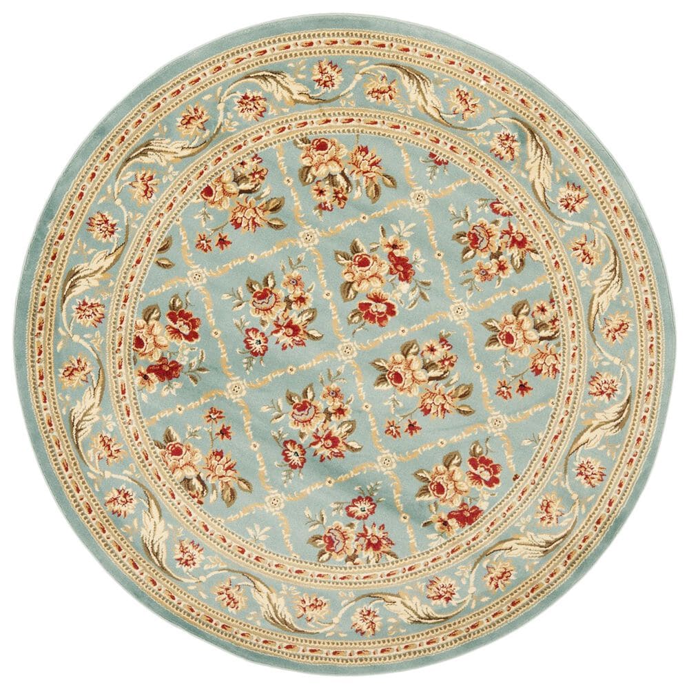 Safavieh Lyndhurst LNH556 5"3" Round Blue Area Rug, , large