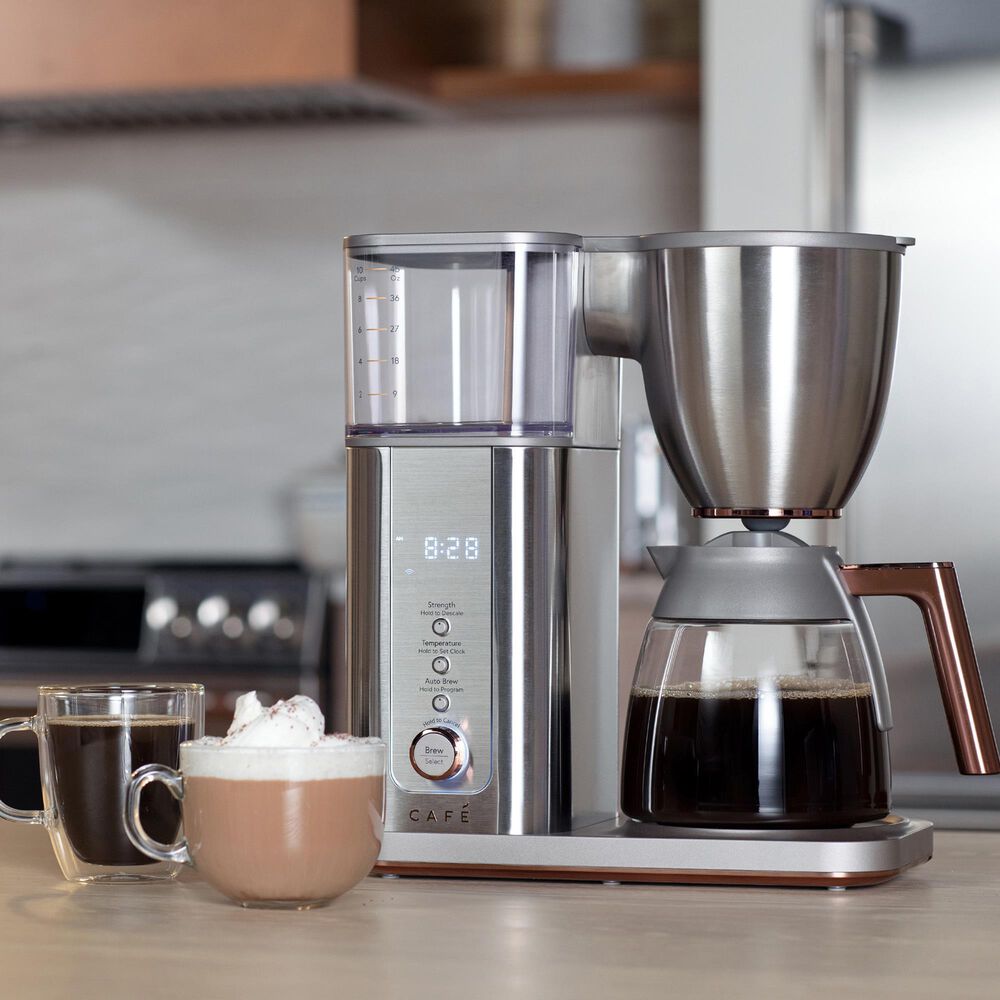 Cafe Specialty Drip Coffee Maker with Glass Carafe in Stainless Steel, , large