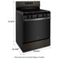 Whirlpool 5 Cu. Ft. Gas Range 5-in-1 Air Fry Oven in Fingerprint Resistant Black Stainless Steel, , large