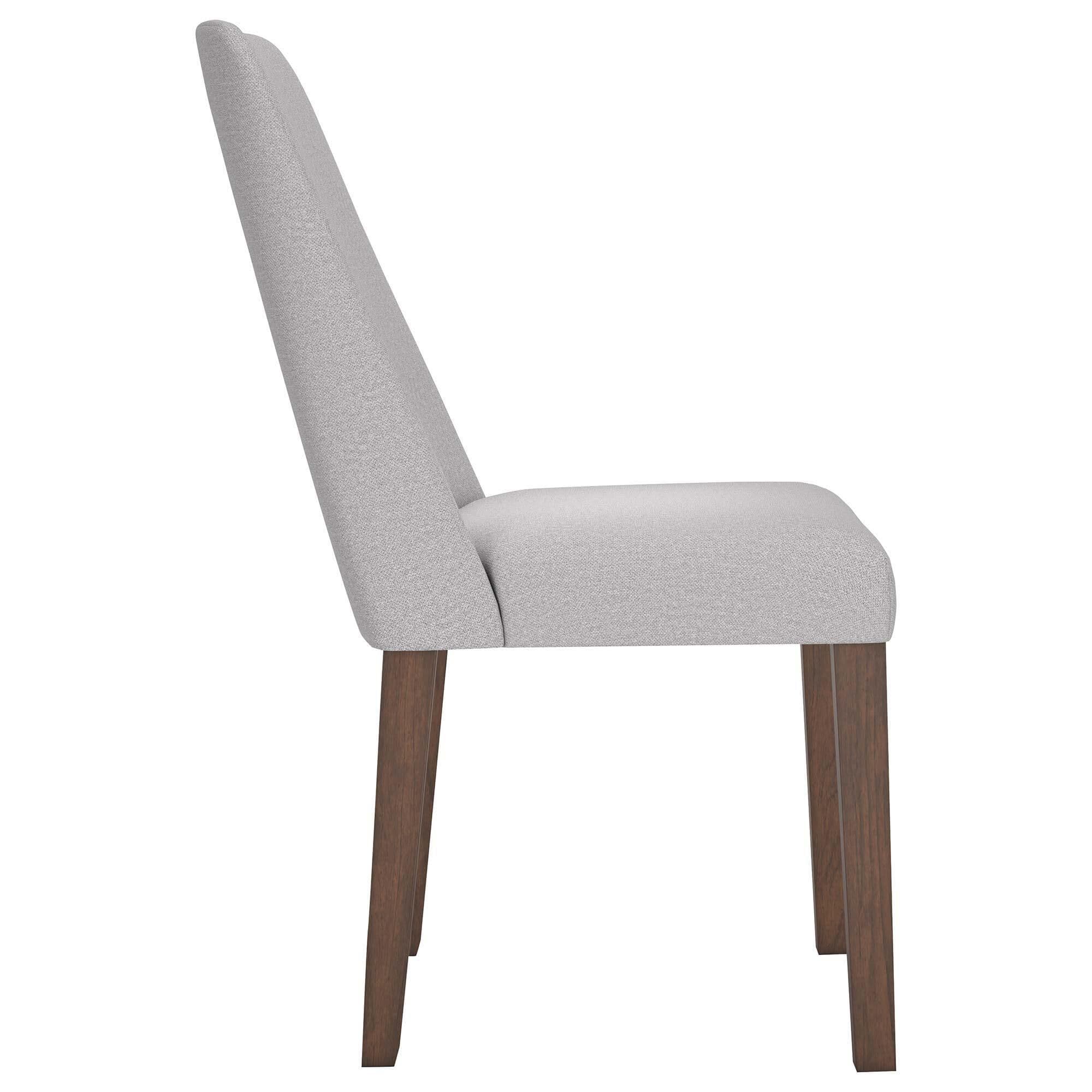 Ashley Lyncott Dining Chair with Gray Cushion in Medium Brown