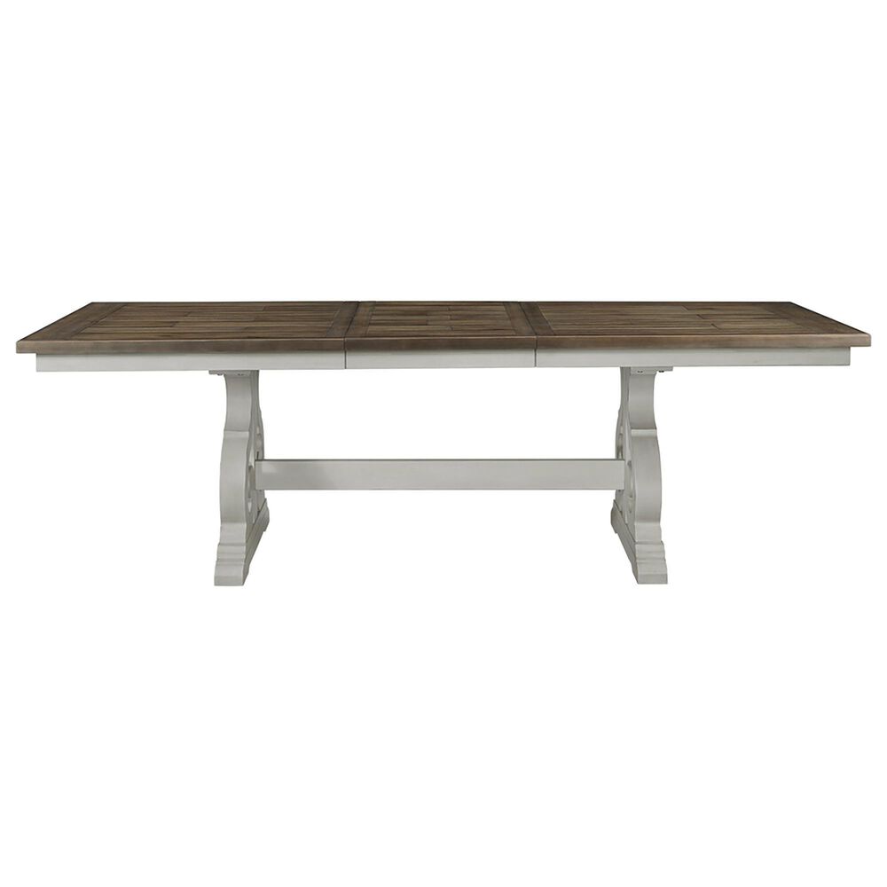 Hawthorne Furniture Drake 7-Piece Rectangular Dining Set in Rustic White and French Oak, , large