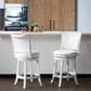 CorLiving Counter Height Swivel Stool in White - Set of 2, , large