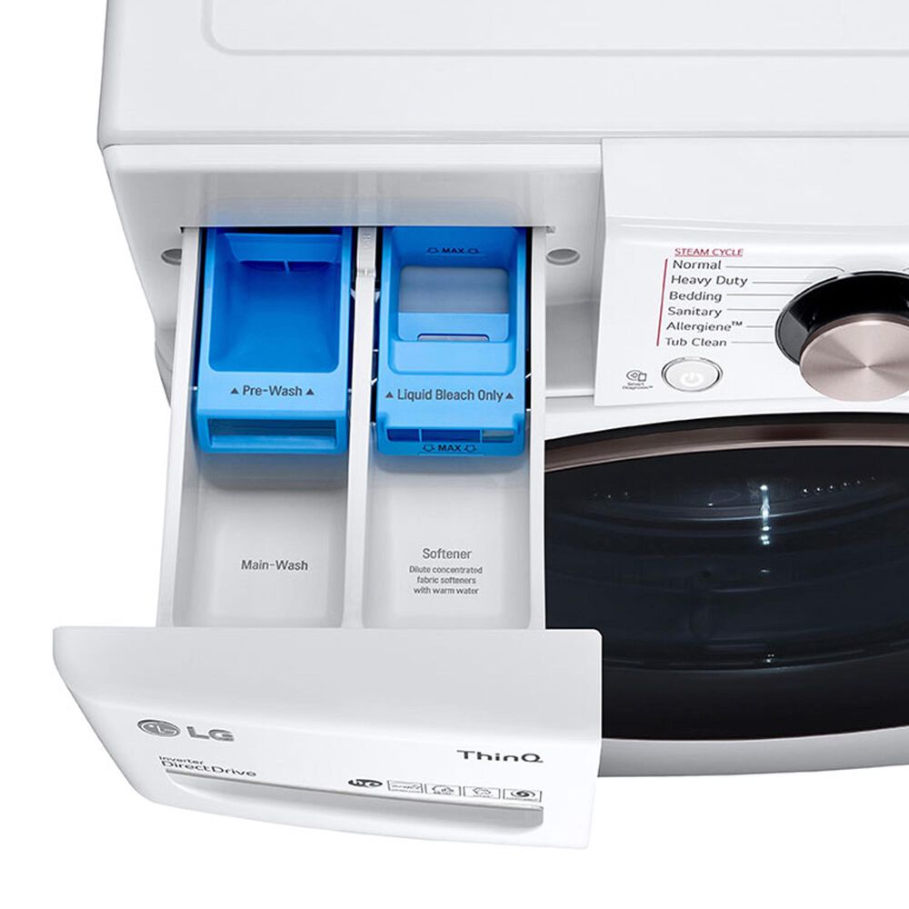 LG 4.5 Cu. Ft. Front Load Washer with TurboWash 360 in White Shop NFM