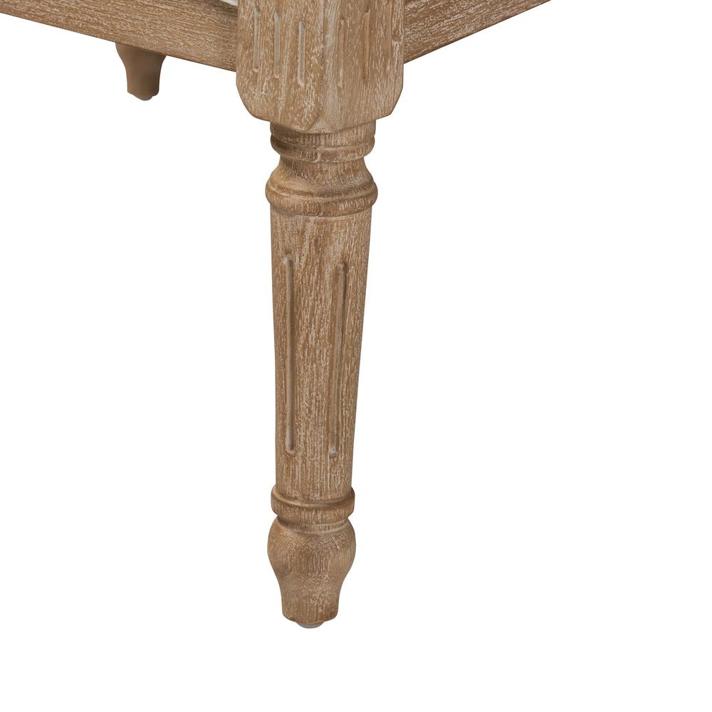 Baxton Studio Clemence Arm Chair in Ivory, , large