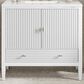 James Martin Vanities Myrrin 36" Vanity in Bright White with 3 cm White Zeus Quartz Top, , large
