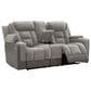 Ashley Mixed Motion Power Reclining Loveseat with Console in Shadow, , large