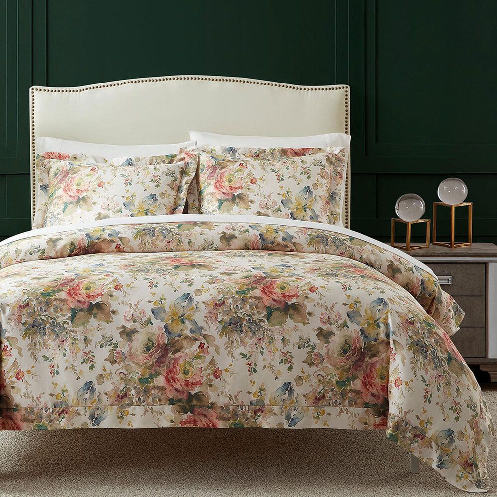 HiEnd Accents Jardin Lyocell 3-Piece Super Queen Duvet Set in Salmon, , large