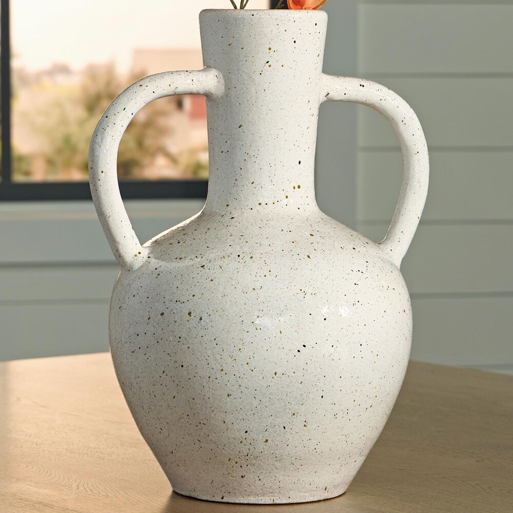 Ashley Dallinworth 15" Vase in White and Black, , large