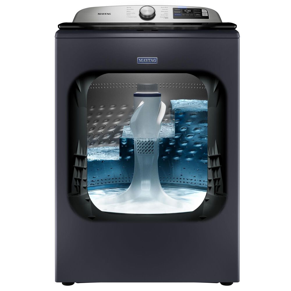 Maytag 5.2 Cu. Ft. Top Load Agitator Washer in Midnight Steel, , large