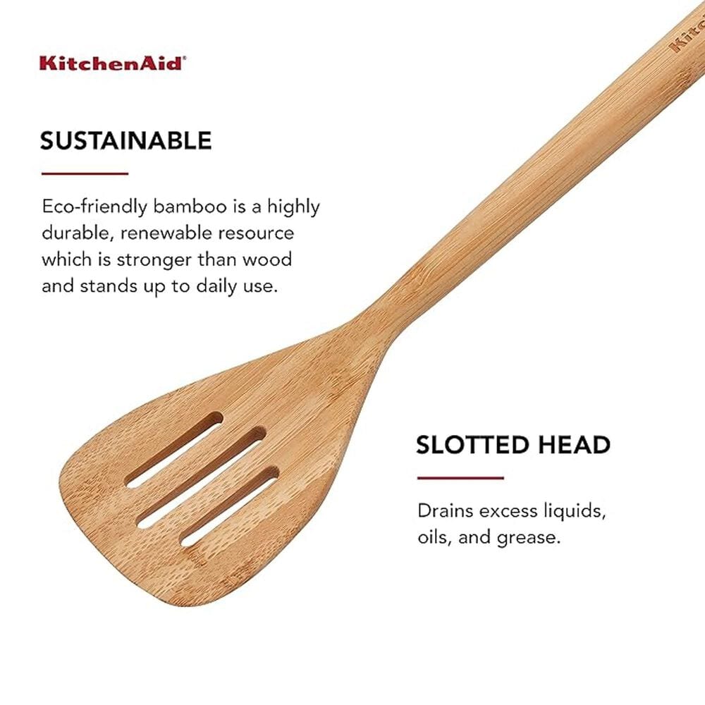 KitchenAid Slotted Turner in Bamboo, , large