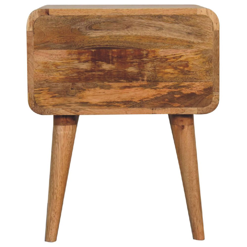 Hearth and Haven 2-Drawer Nightstand with Nordic Legs in Oak and Light Brown, , large