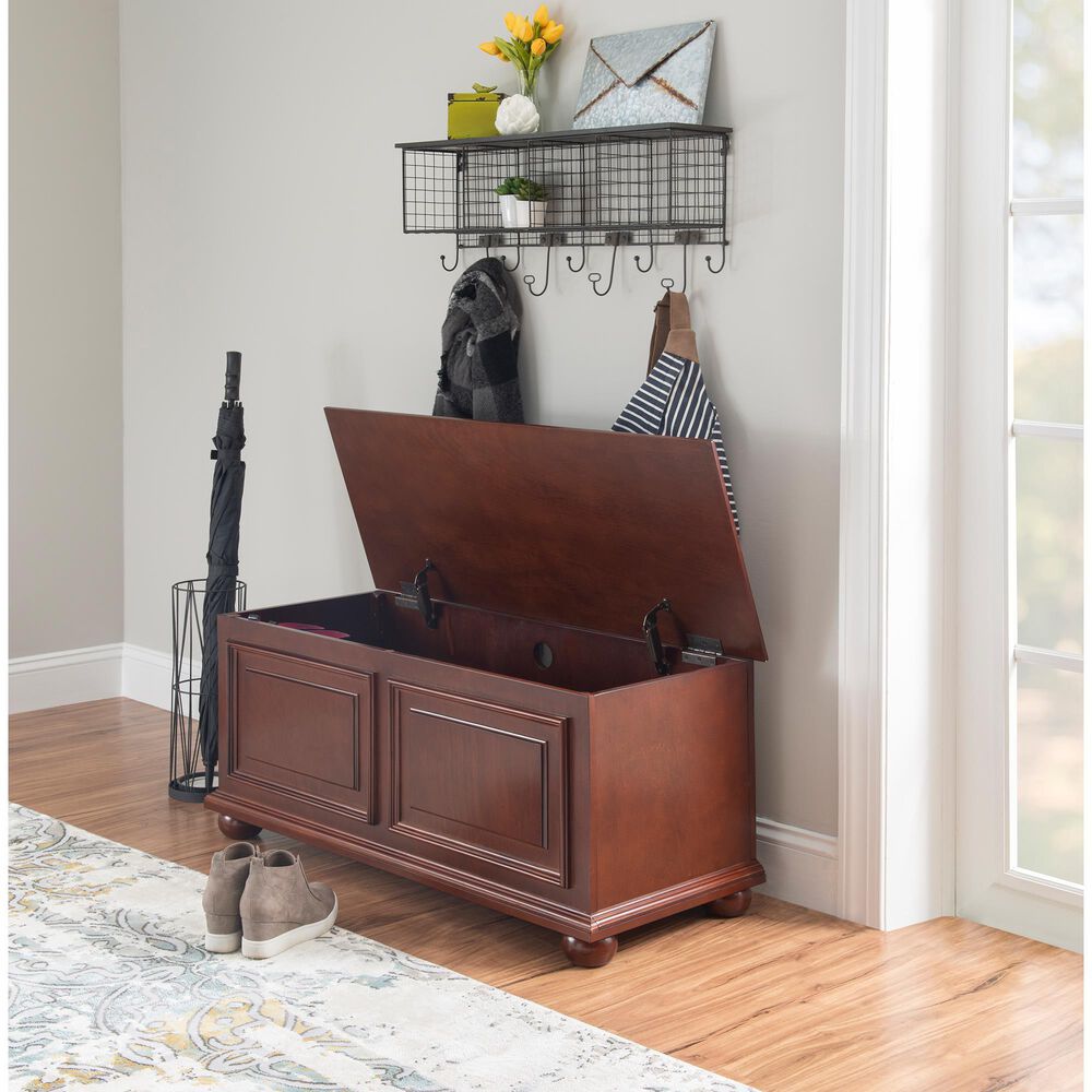 Linon Home Decor Chadwick Cedar Chest in Rich Cherry, , large