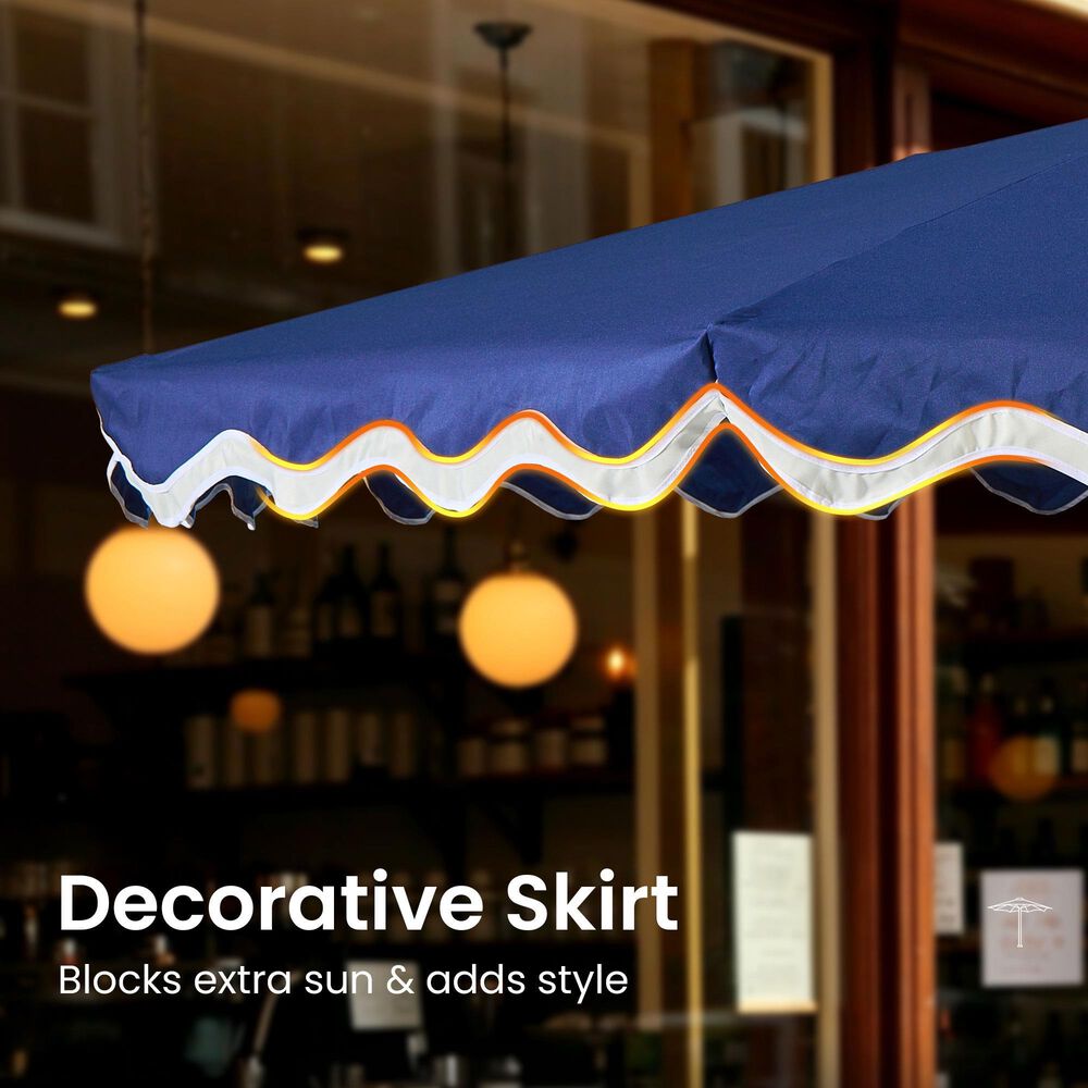 HOMLUX 10' Patio Umbrella in Dark Blue, , large