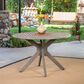 HOMLUX Outdoor Stanford Round Acacia Wood Dining Table with X Base in Gray - Table Only, , large