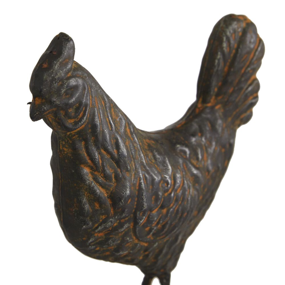 Maple and Jade Farmhouse Metal Chicken Sculpture in Bronze &#40;Set of 2&#41;, , large