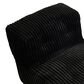 HOMLUX 2-Piece Bean Bag Chair and Ottoman in Black, , large