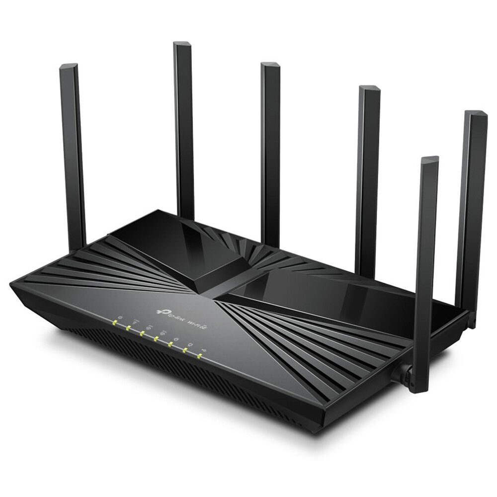 TP Link Archer Tri-Band 6-Stream Wi-Fi 6E Router in Black, , large