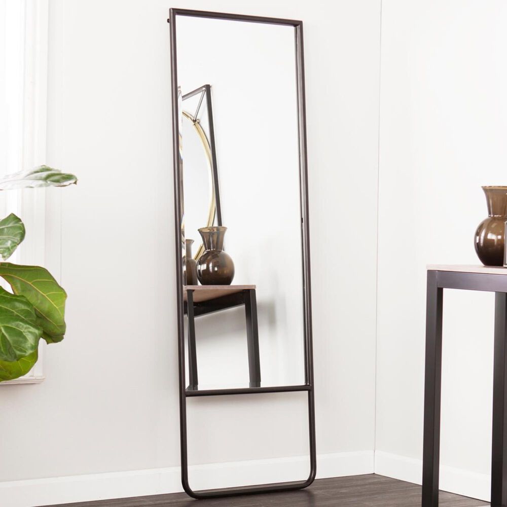 Southern Enterprises Lewis Leaning Mirror in Black, , large