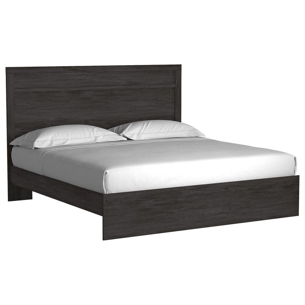 Ashley Belachime 3 Piece King Bedroom Set in Dark Charcoal, , large