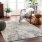 Surya Dresden Taupe, Off-White, Deep Teal, Dusty Sage, Ink Blue, Mustard and Light Gray 12" x 15" Area Rug, , large