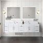 Lexora Home Geneva 84" Double Bathroom Vanity Cabinet Only in Glossy White and 36" LED Mirrors, , large