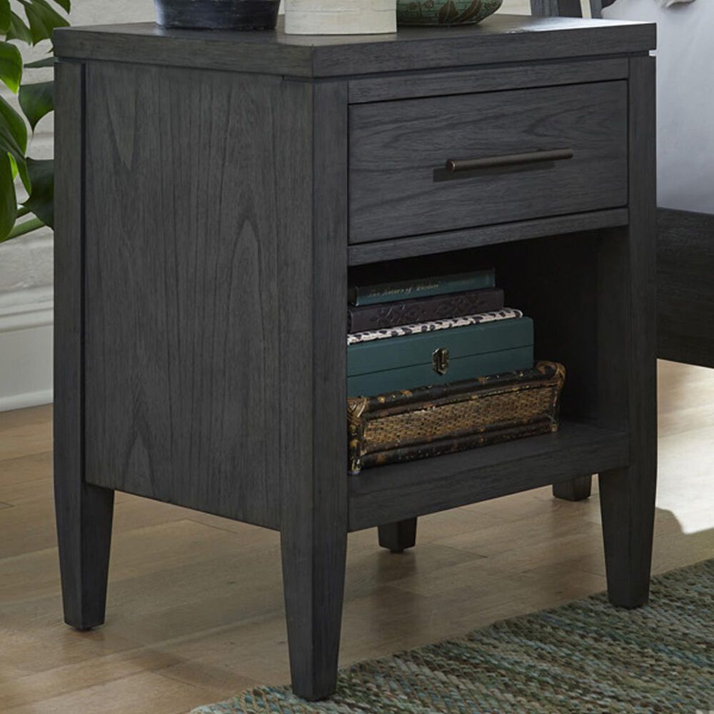 Riva Ridge Preston 1-Drawer Nightstand in Urbane Grey, , large