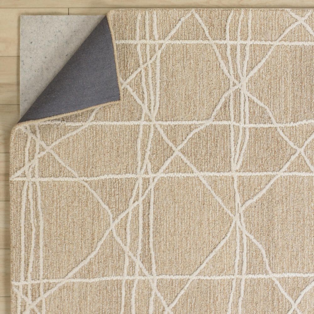 RIZZY Quinn Striped Brown and Taupe 5' x 7'6" Area Rug, , large