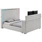 Global Furniture USA Elias King Bed with Speaker, TV lift, and Fireplace, , large