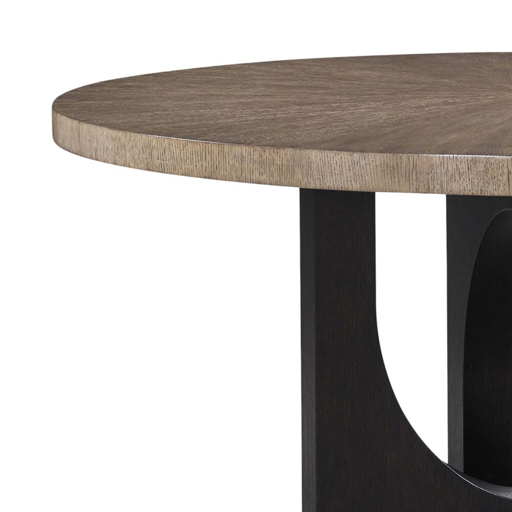 Lexington Furniture Zanzibar Regent Round Dining Table in Medium Taupe and Deep Espresso - Table Only, , large