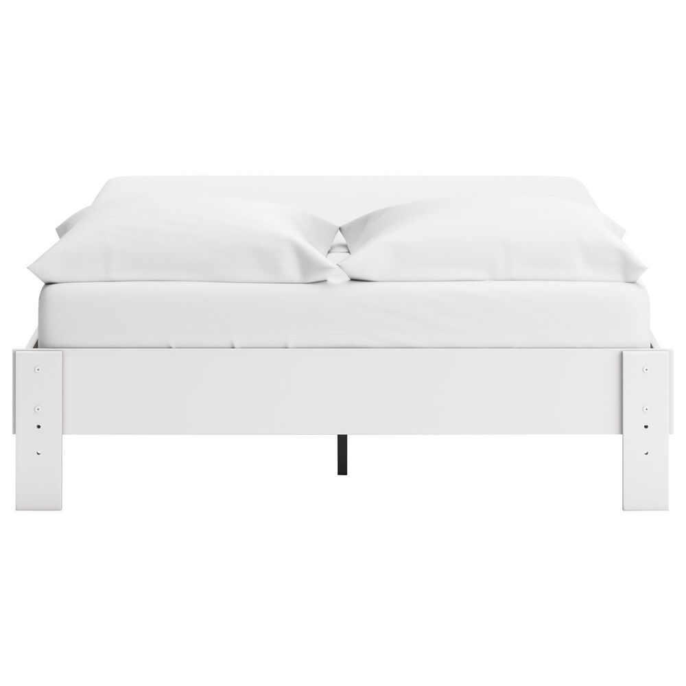 Ashley Socalle Queen Platform Bed in Matte White, , large