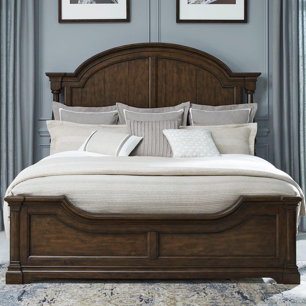Liberty Furniture Arden Road Queen Poster Bed in Satin Cherry, , large