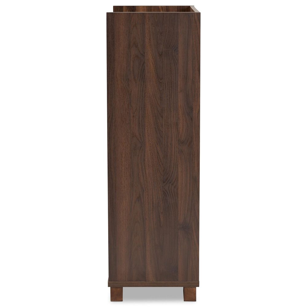 Baxton Studio Carrie Wine Storage Cabinet in Walnut, , large