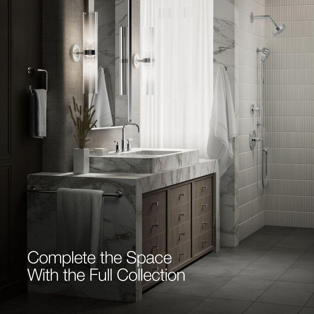 Kohler Purist Widespread Bathroom Sink Faucet with Lever Handles and High Gooseneck Spout in Polished Chrome, , large