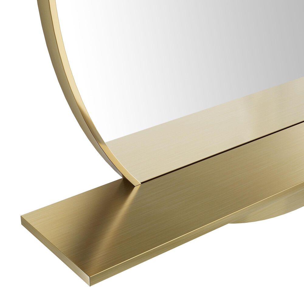 James Martin Platform 24&quot; Round Mirror in Radiant Gold, , large
