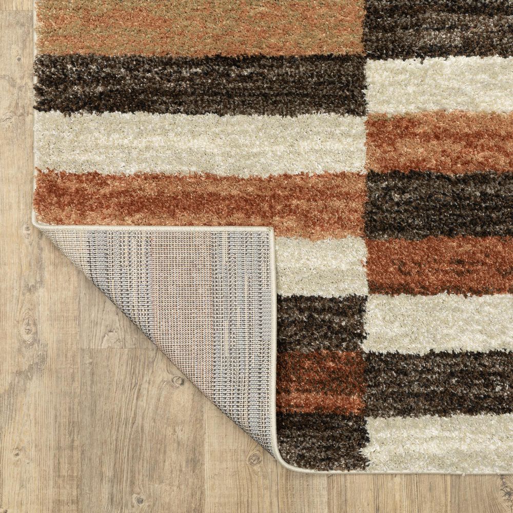 ROW by Oriental Weavers Gemma Brown, Rust and Beige 5'3" x 7' Area Rug, , large