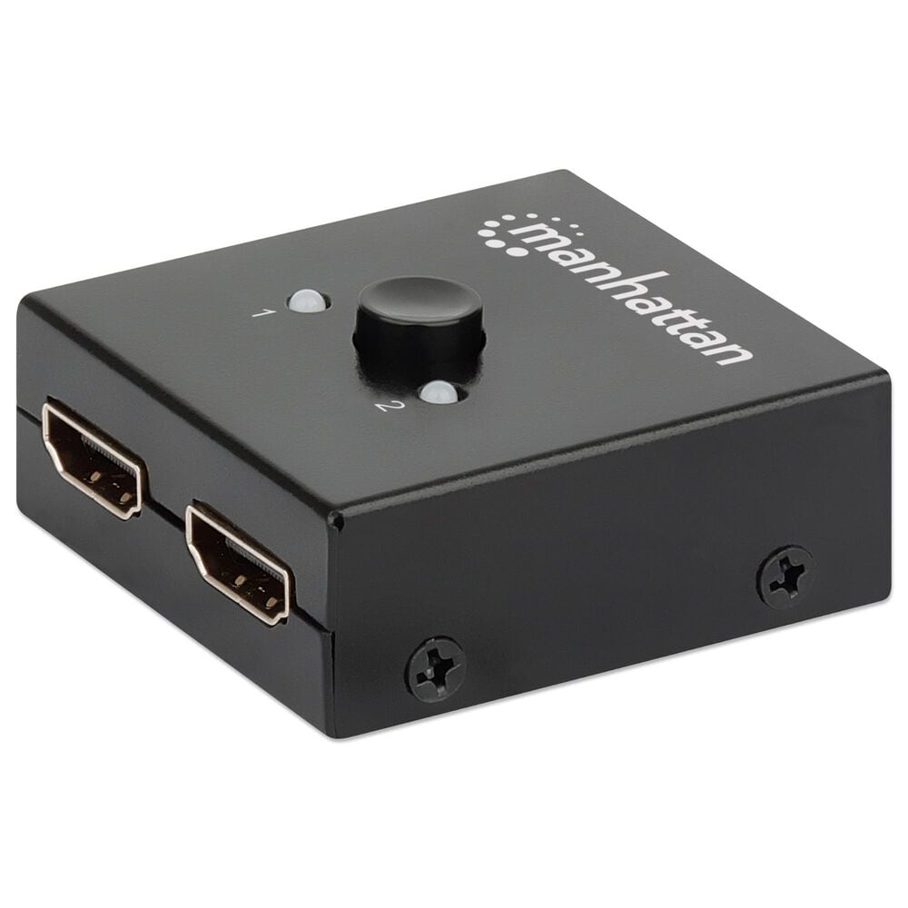 Manhattan 4K 60Hz Bi-Directional 2-Port HDMI Switch in Black, , large