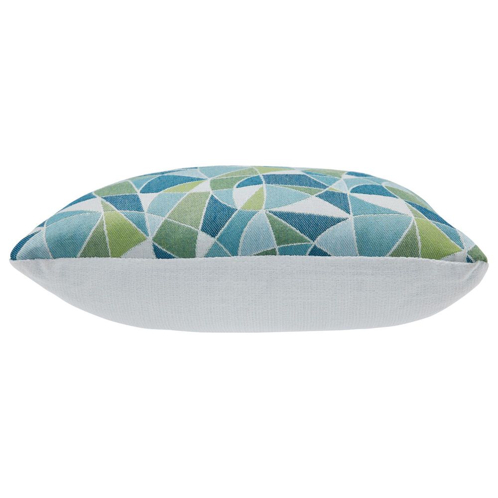 Ashley Seanow 18&quot; Square Throw Pillow in Green, Turquoise and White, , large