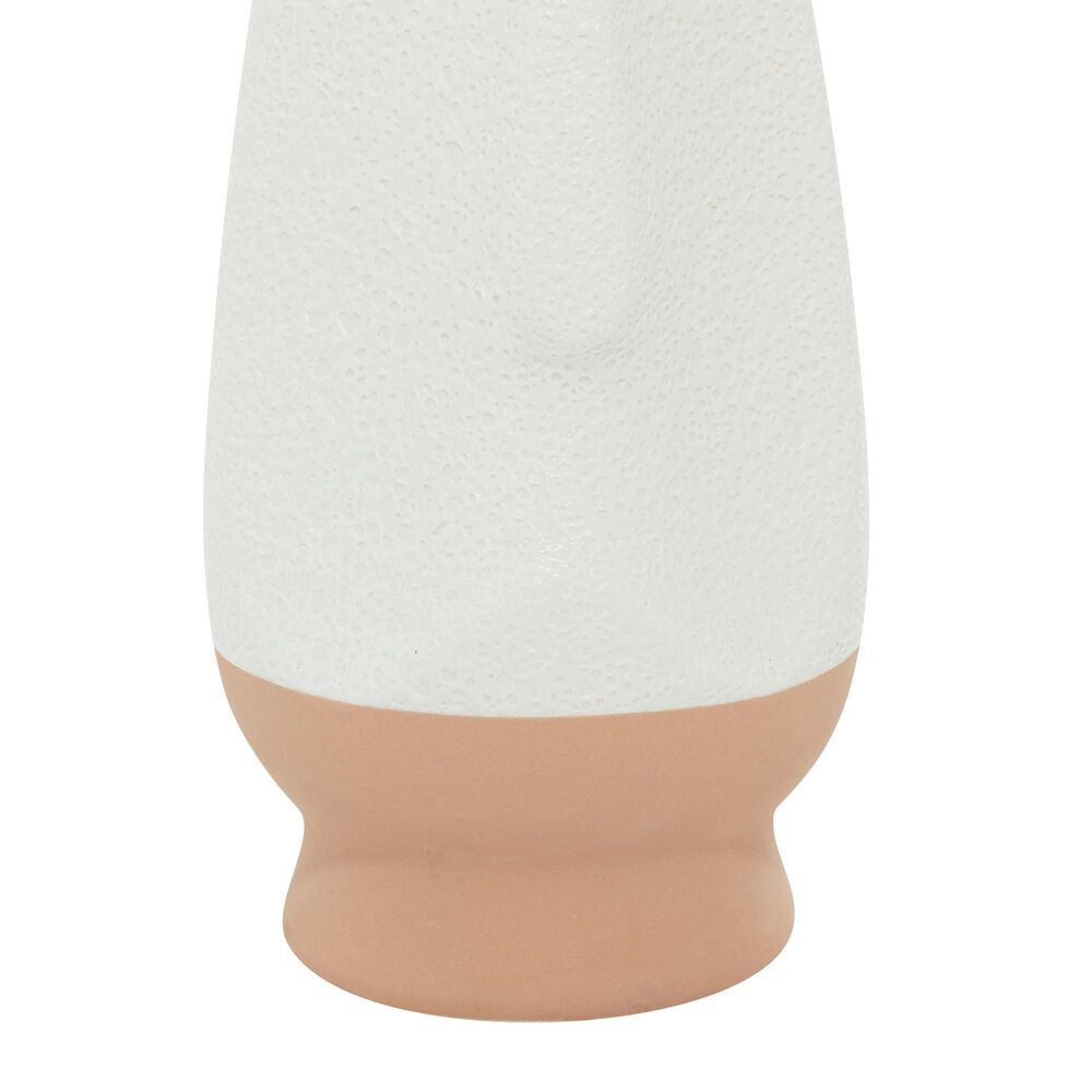 Maple and Jade Abstract Vase in White and Tan &#40;Set of 3&#41;, , large