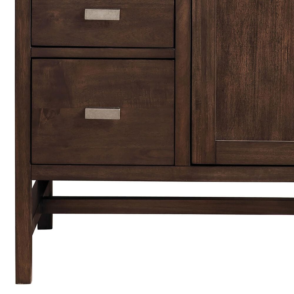 James Martin Vanities Addison 30&quot; Single Bathroom Vanity in Mid-Century Acacia with 3 cm Lime Delight Quartz Top and Rectangular Sink, , large