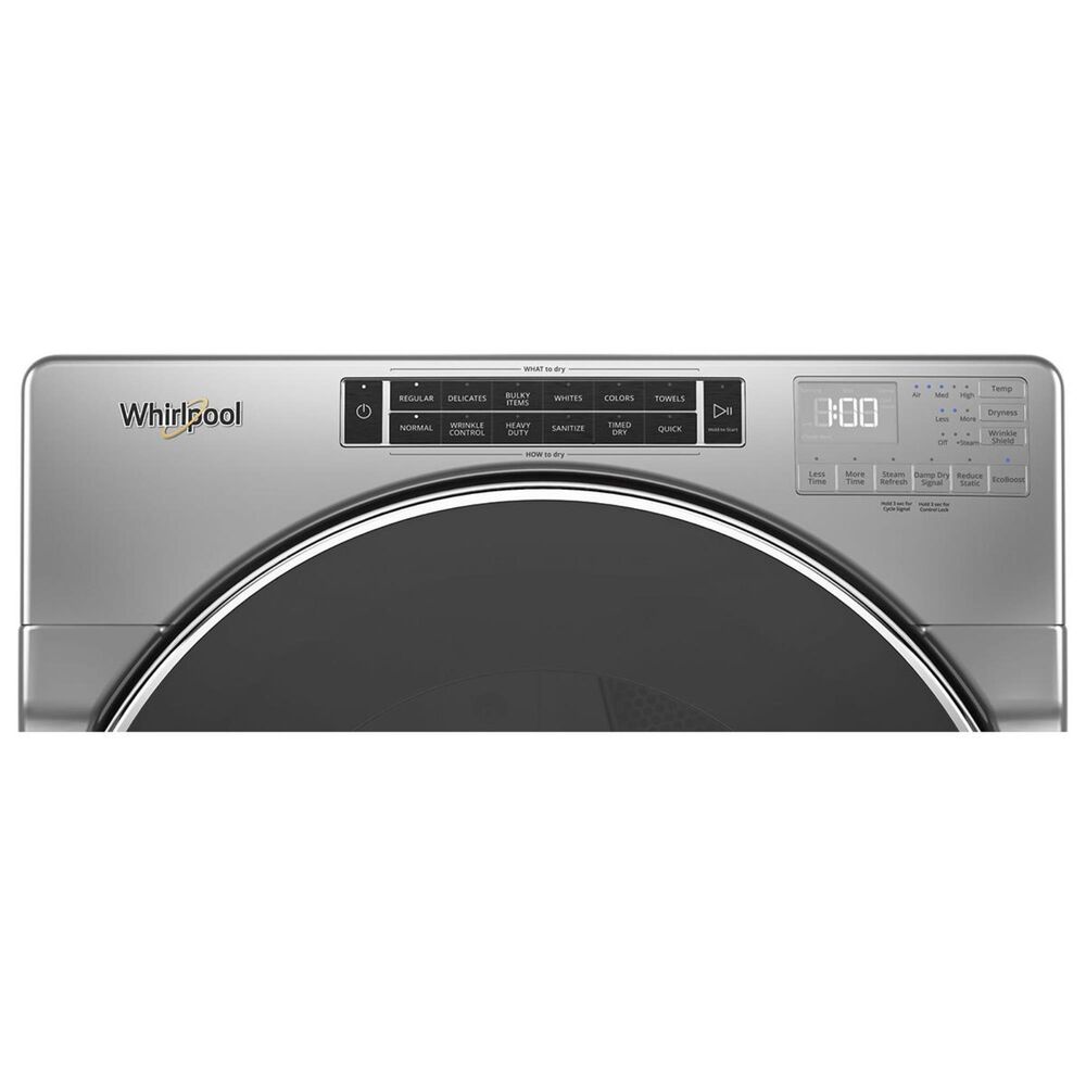 Whirlpool 5.0 Cu. Ft. Front Load Washer and 7.4 Cu. Ft. Gas Dryer Pair in Chrome Shadow, , large