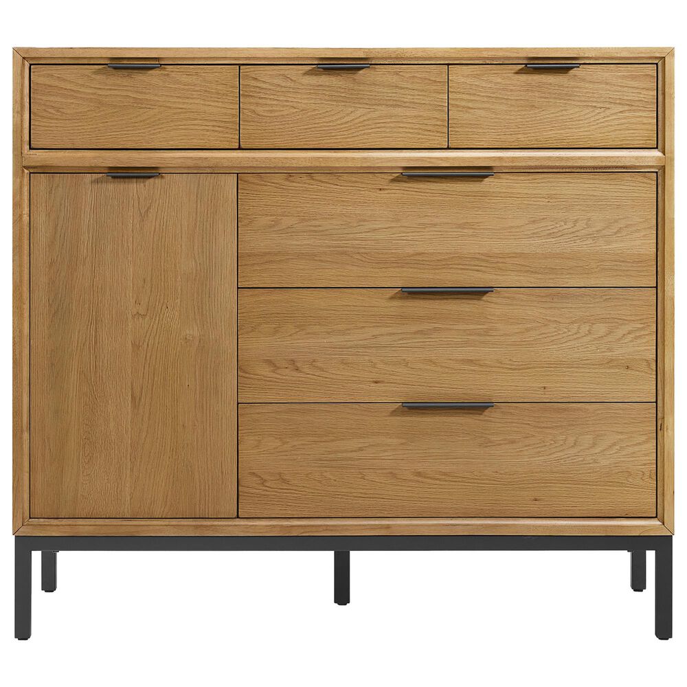 Hawthorne Furniture Newport 6-Drawer Gentleman&#39;s Chest in Natural Oak, , large