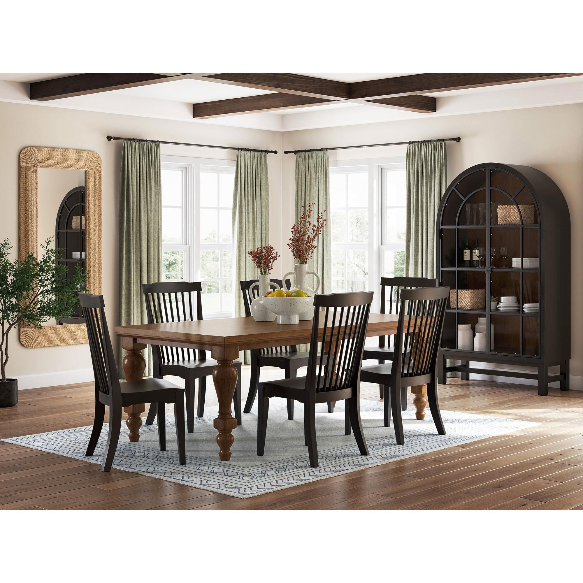 Ashley Greddinton 7-Piece Rectangular Dining Set in Medium Brown