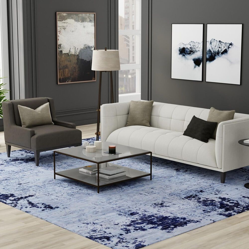 Feizy Sonora 5&#39; x 7&#39;6&quot; Blue and Light Blue Area Rug, , large