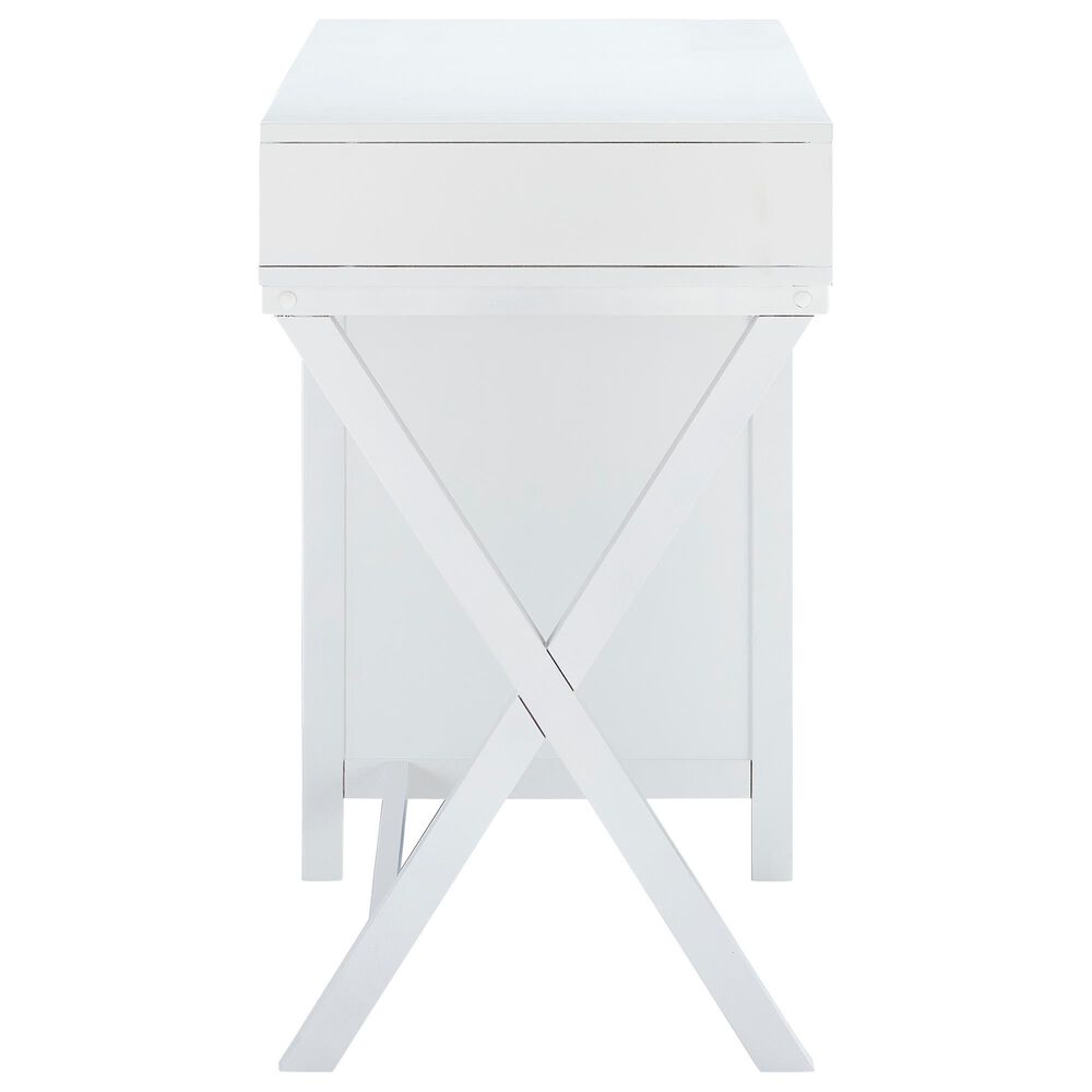 Linon Home Decor Peggy Side Storage Desk in White, , large